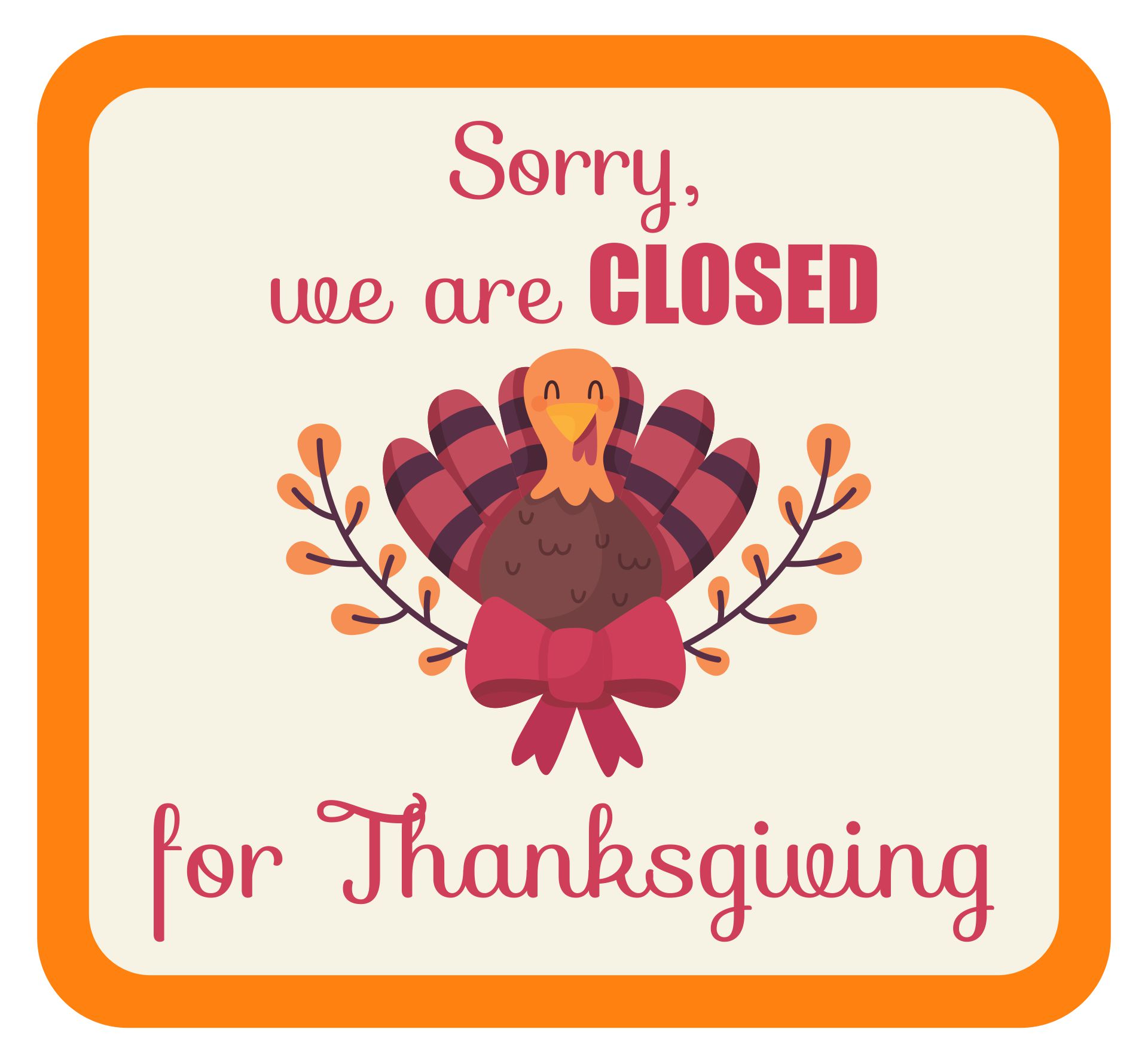 Thanksgiving Day Closed Treehouse Vineyards